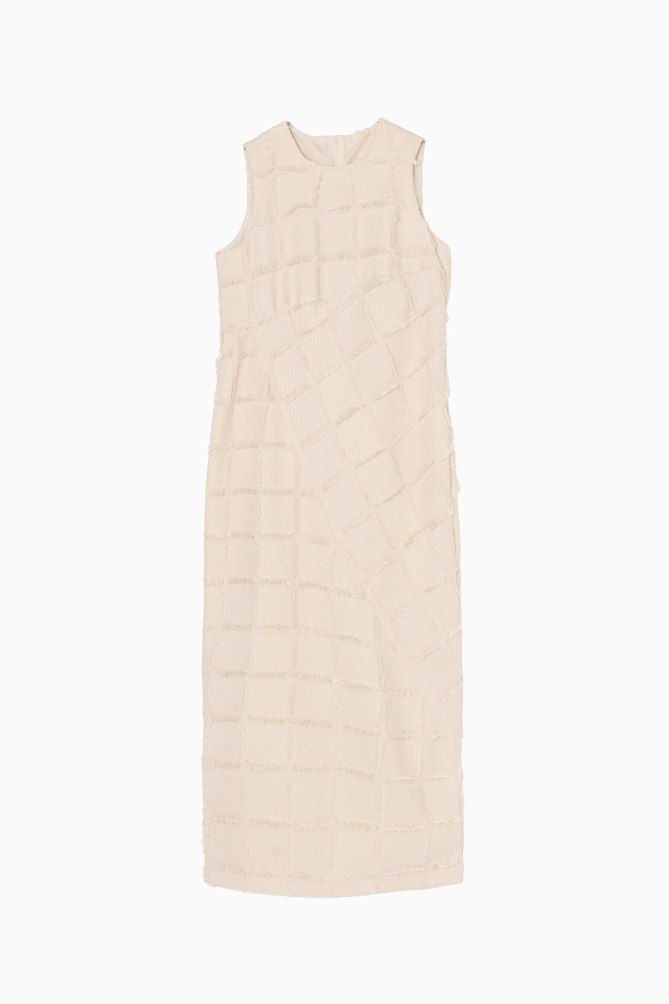 cut jacquard patchwork dress