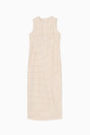 cut jacquard patchwork dress