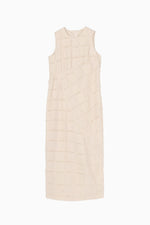 画像をギャラリービューアに読み込む, cut jacquard patchwork dress
