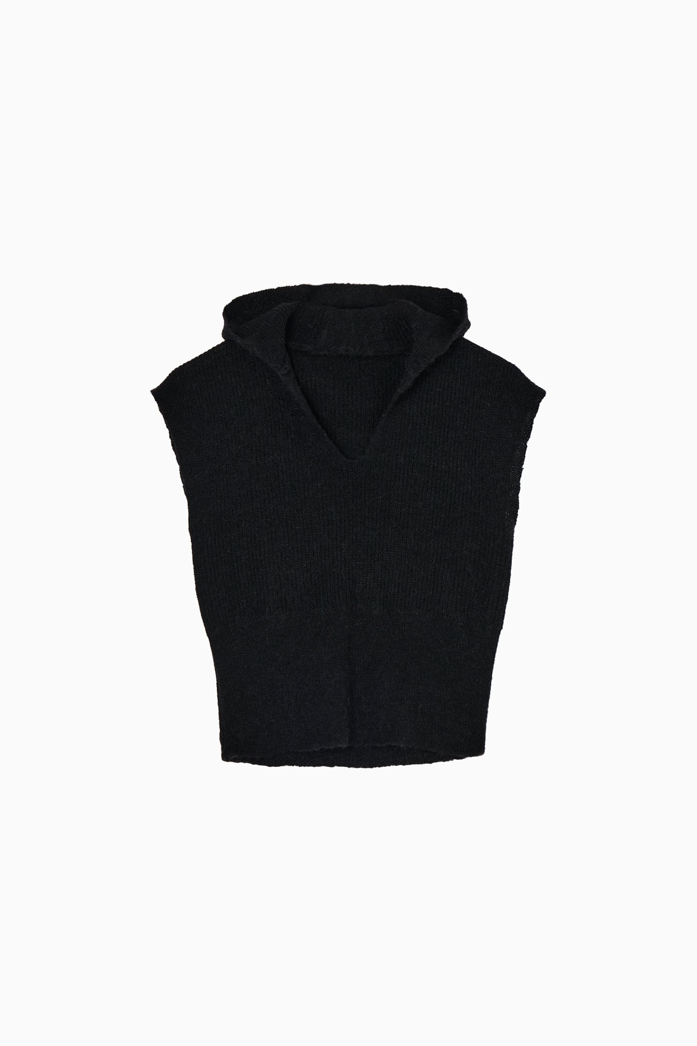 shaggy knit hoodie