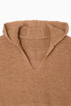 shaggy knit hoodie