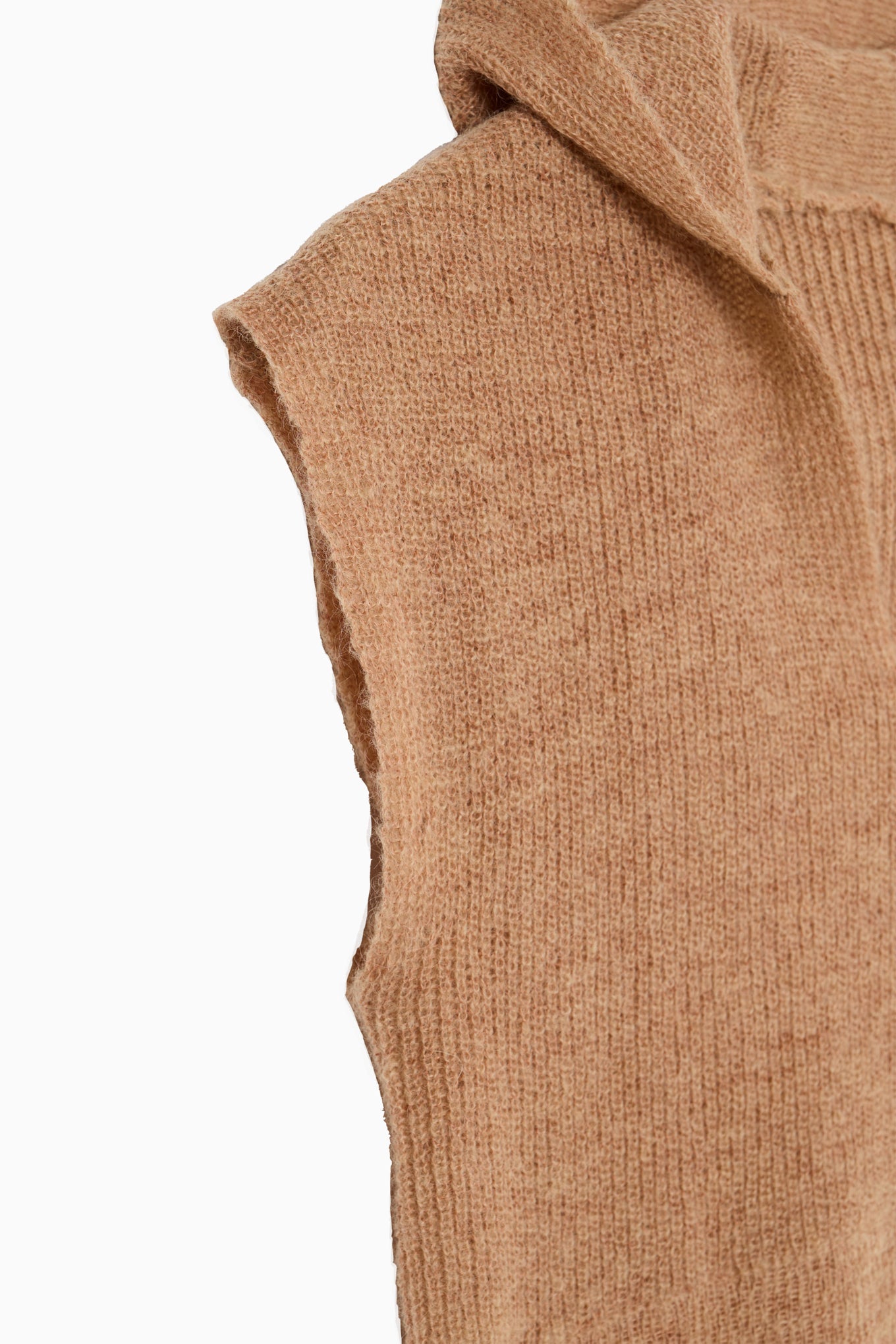 shaggy knit hoodie