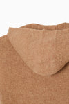 shaggy knit hoodie
