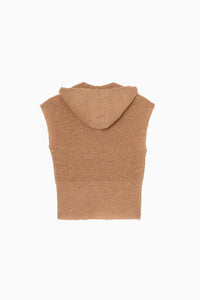 shaggy knit hoodie