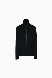 zip up rib knit