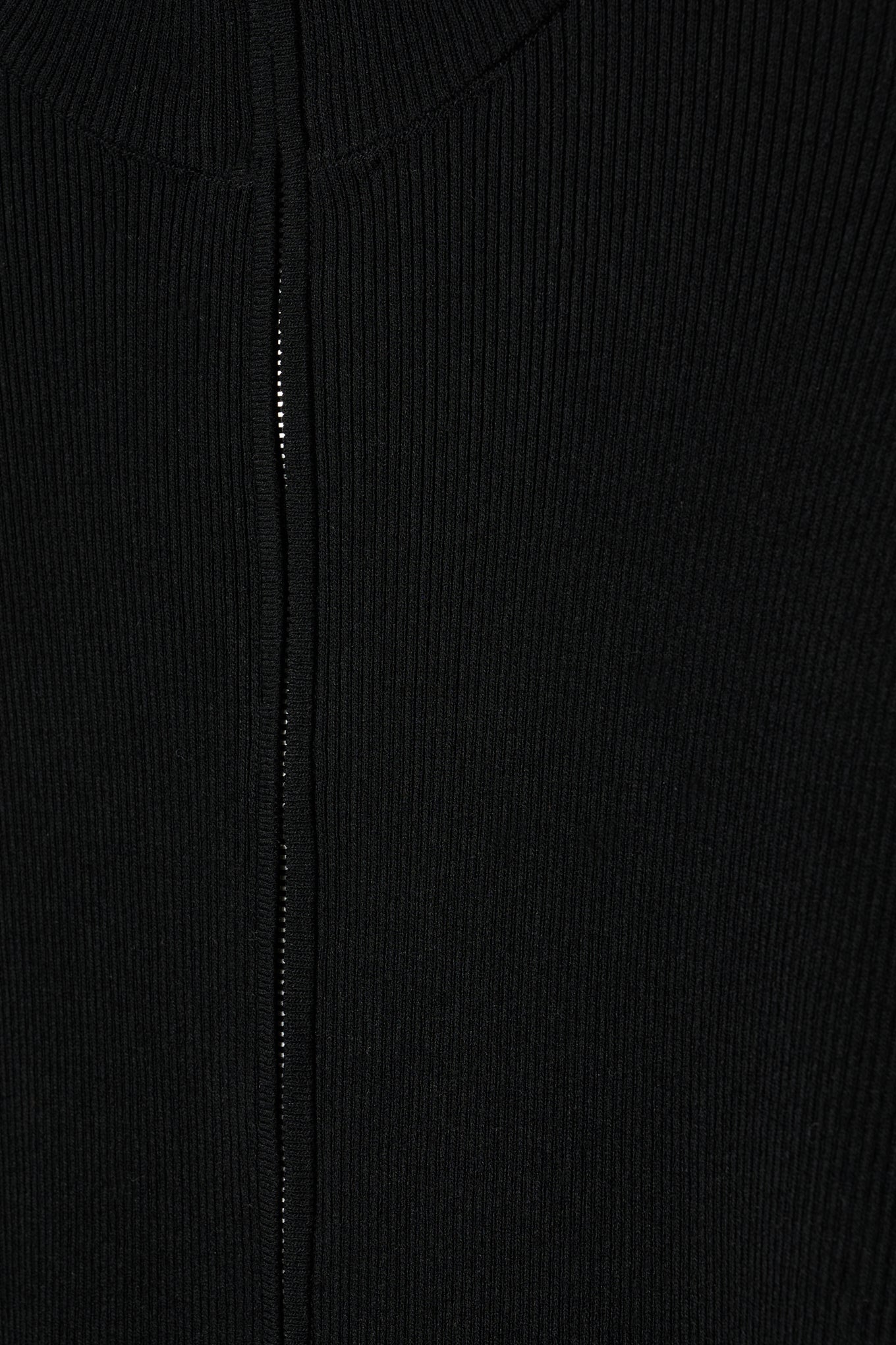 zip up rib knit
