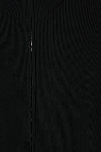 zip up rib knit