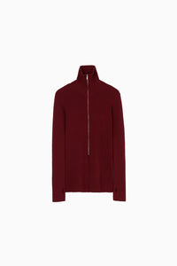 zip up rib knit