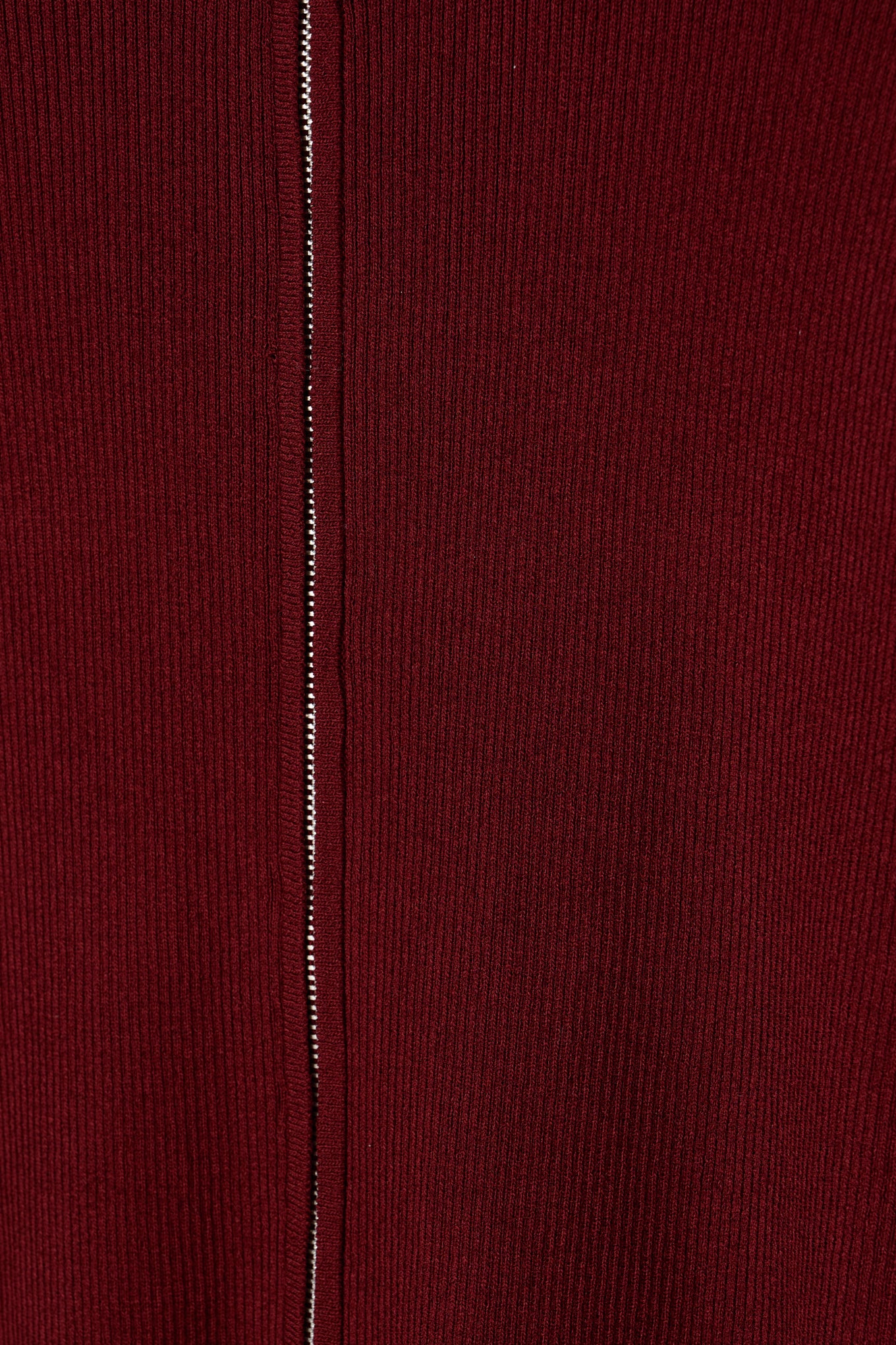 zip up rib knit