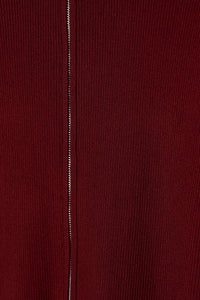 zip up rib knit