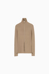 zip up rib knit