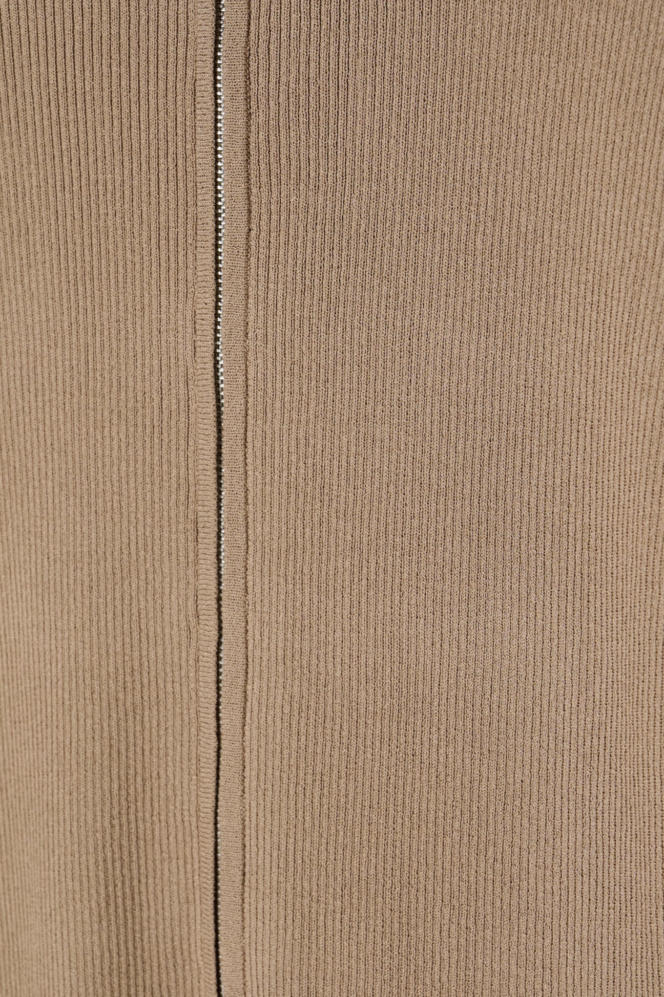 zip up rib knit