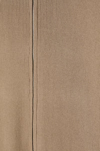 zip up rib knit