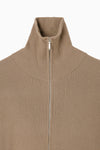 zip up rib knit