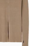 zip up rib knit