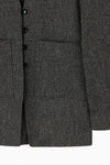silk nep collarless jacket