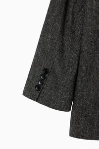 silk nep collarless jacket