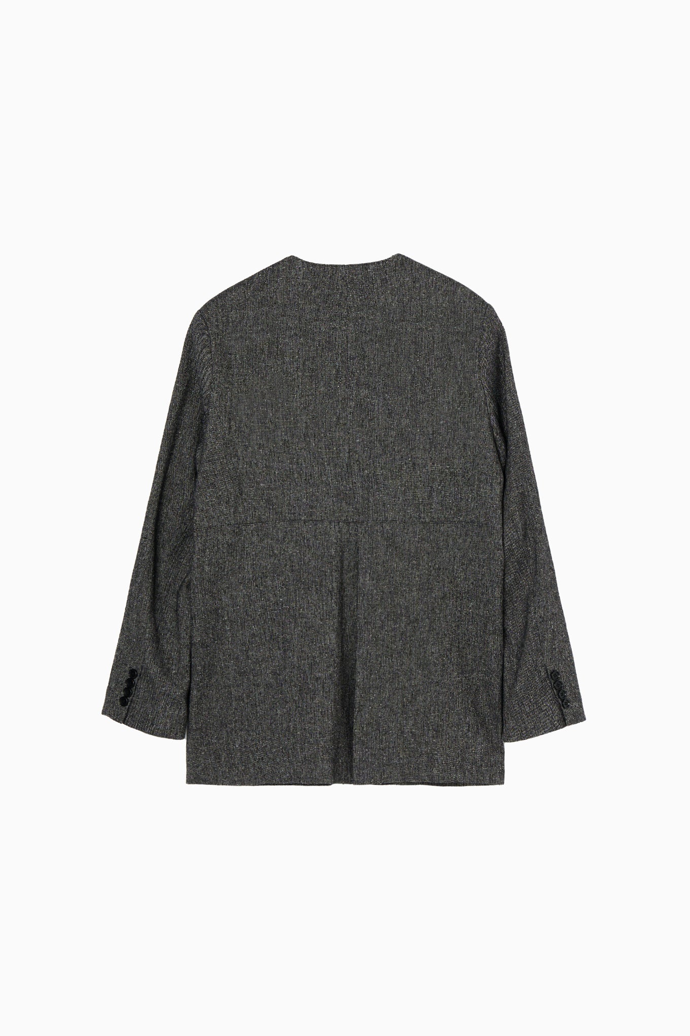 silk nep collarless jacket