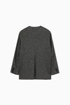 silk nep collarless jacket