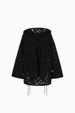 画像をギャラリービューアに読み込む, flower lace hoodie
