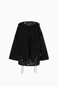 flower lace hoodie
