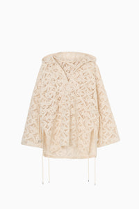 flower lace hoodie