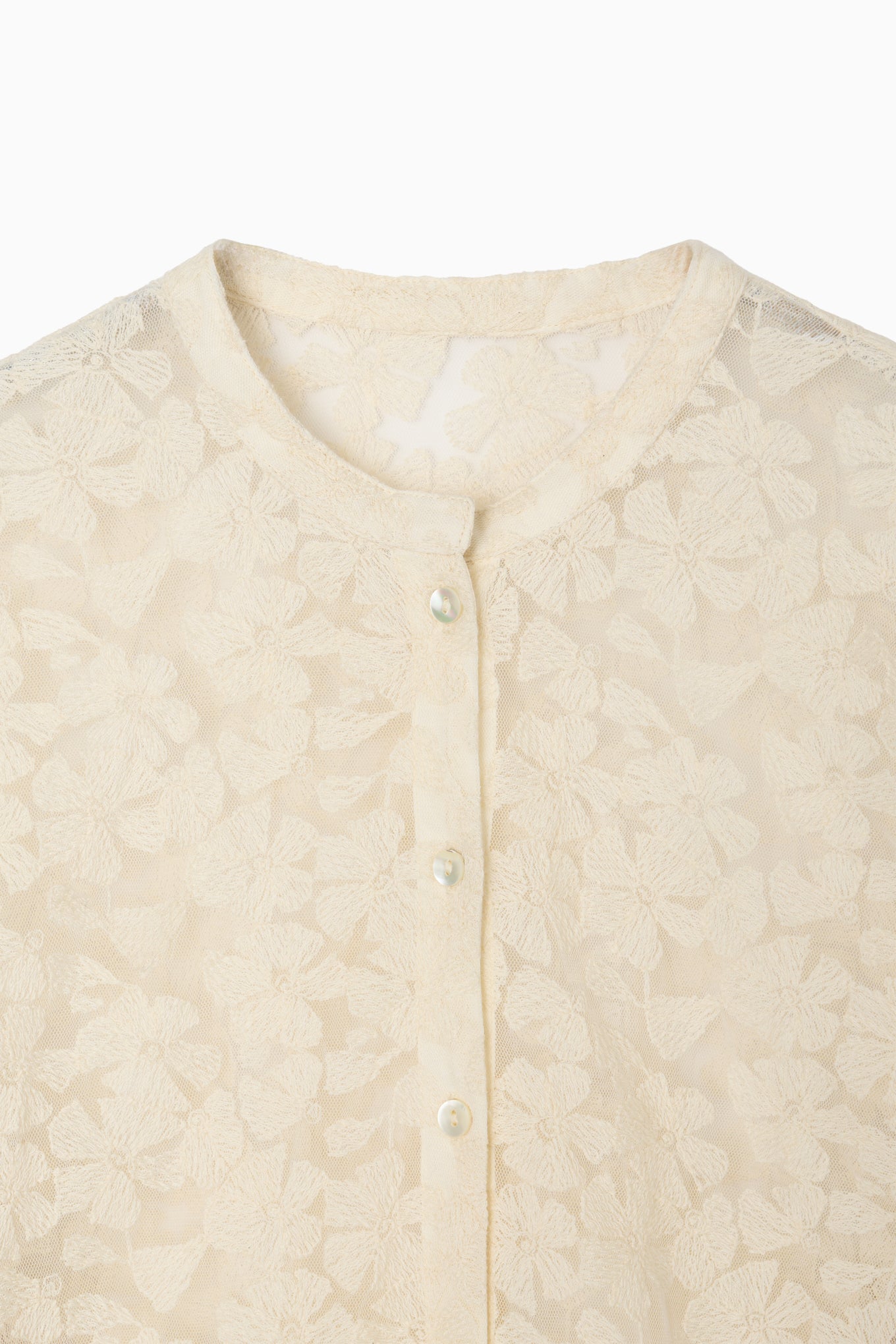 tulle embroidery shirt