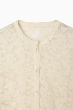 画像をギャラリービューアに読み込む, tulle embroidery shirt
