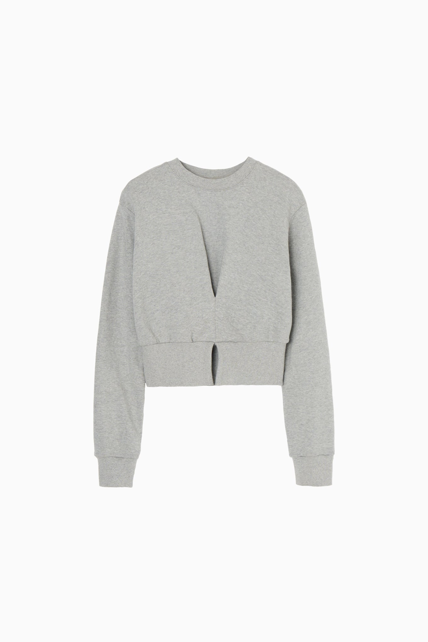 front tuck cropped sweat