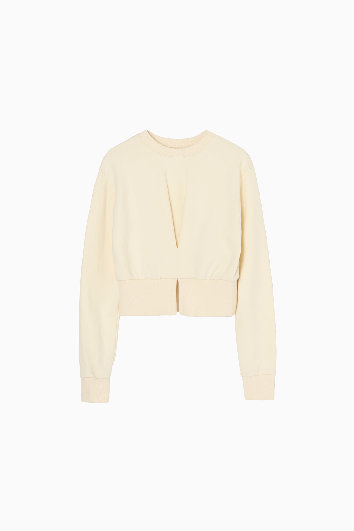 front tuck cropped sweat