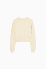 画像をギャラリービューアに読み込む, front tuck cropped sweat
