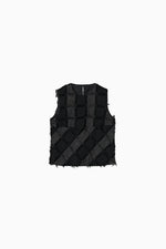 画像をギャラリービューアに読み込む, cut jacquard check blouse
