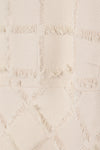 cut jacquard check blouse