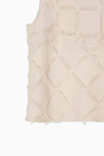 画像をギャラリービューアに読み込む, cut jacquard check blouse
