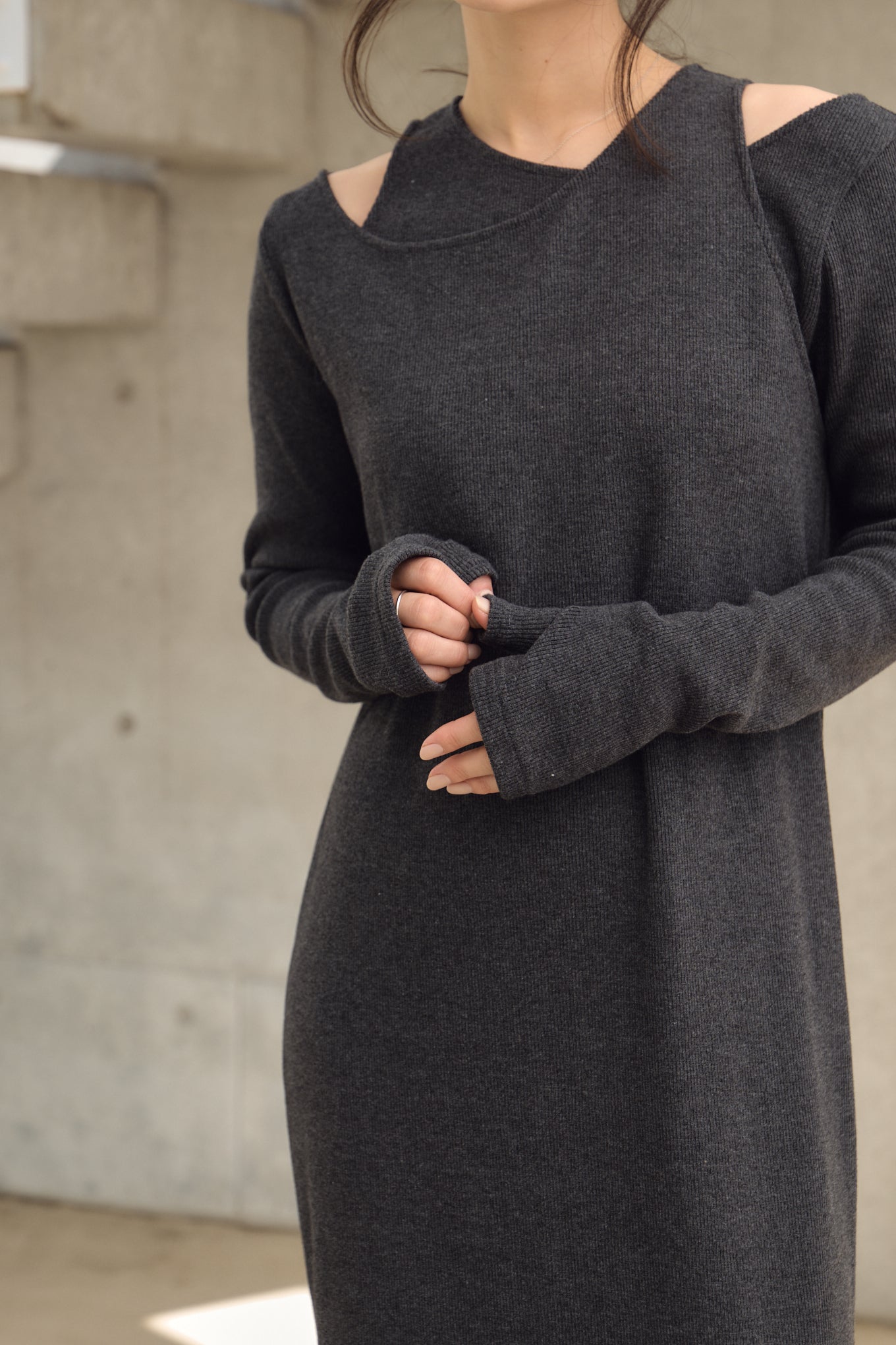 LAYERED RIB DRESS