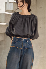 画像をギャラリービューアに読み込む, STRIPE OFF SHOULDER TOPS
