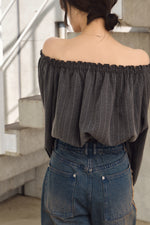 画像をギャラリービューアに読み込む, STRIPE OFF SHOULDER TOPS
