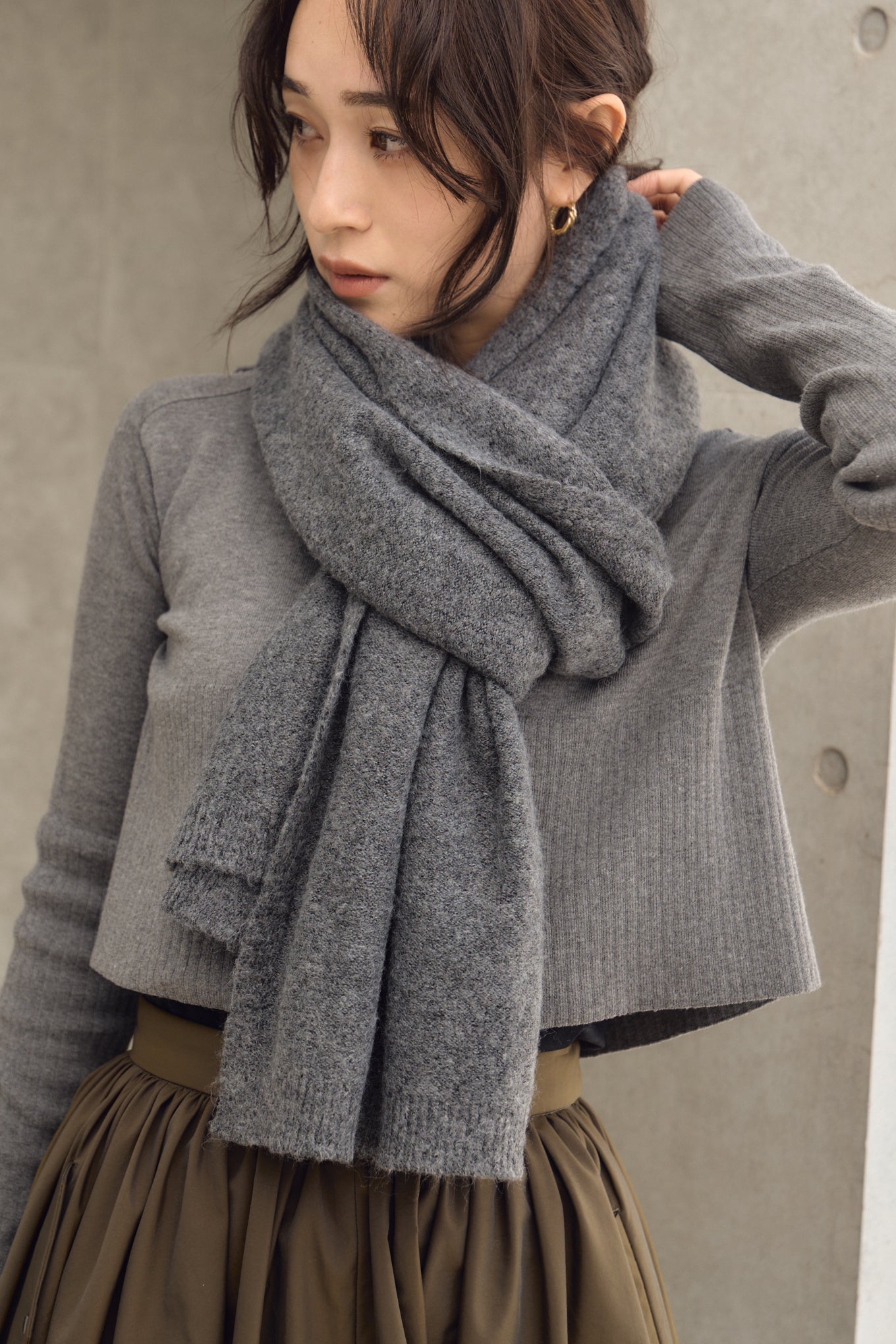 MELANGE KNIT STOLE