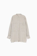 画像をギャラリービューアに読み込む, linen stripe shirt
