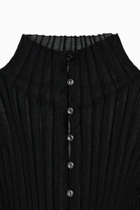 high neck rib top