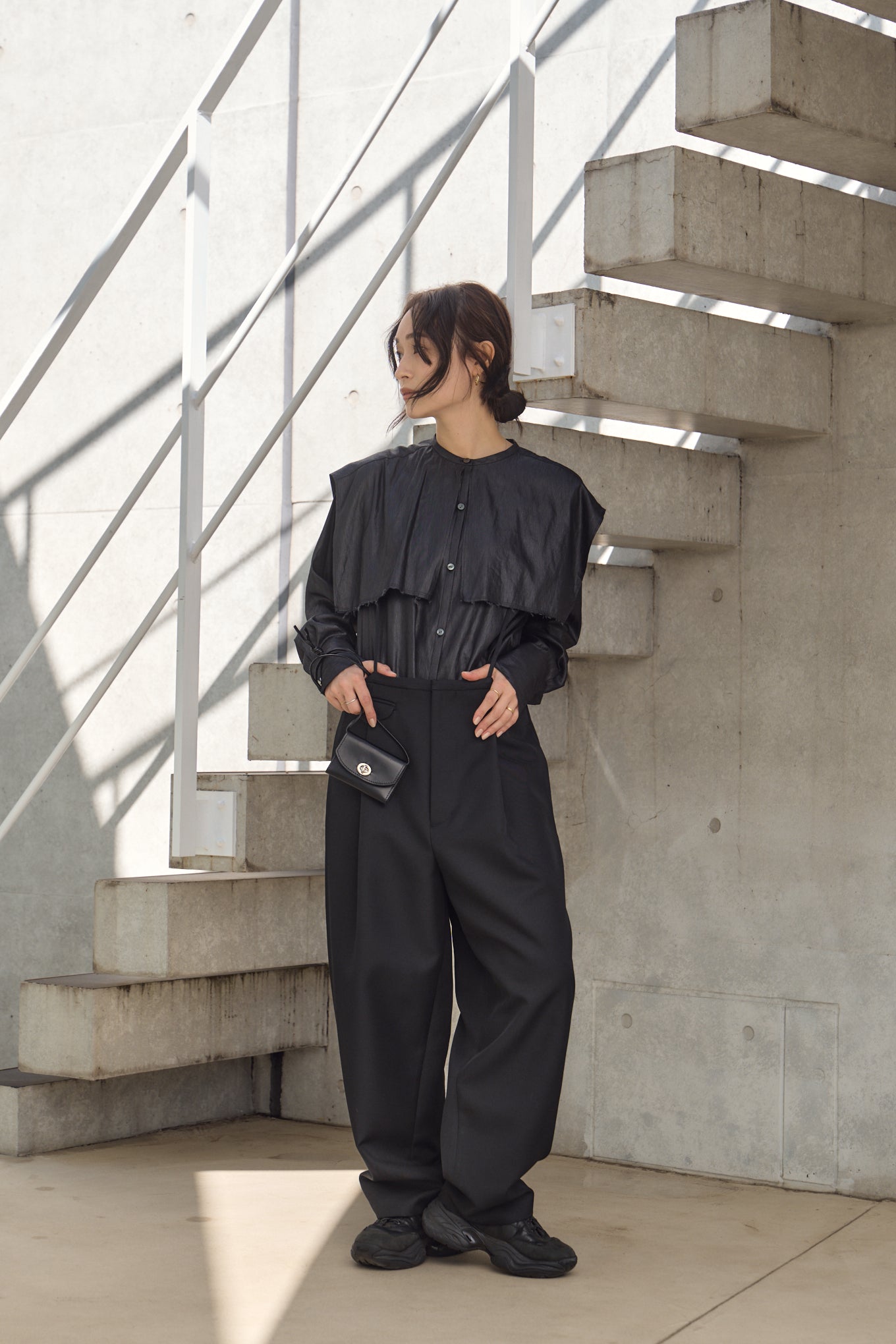 SUSPENDER COCOON PANTS