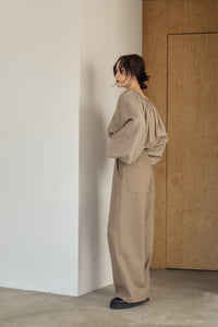 HERRINGBONE WIDE PANTS