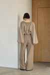 HERRINGBONE WIDE PANTS