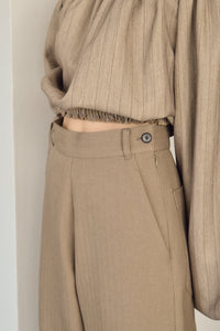 HERRINGBONE WIDE PANTS