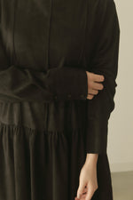 画像をギャラリービューアに読み込む, suede gather dress
