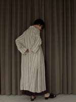 画像をギャラリービューアに読み込む, STRIPE LINEN COAT
