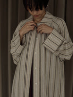 画像をギャラリービューアに読み込む, STRIPE LINEN COAT

