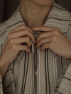 STRIPE LINEN COAT