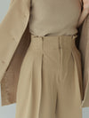 HIGH WAIST TUCK PANTS