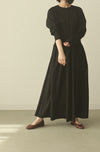 suede gather dress
